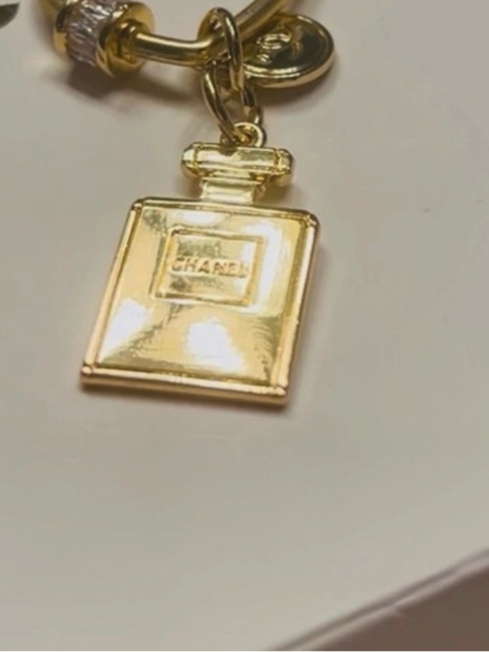 CHANEL Gold Bottle Charm Pendant